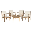 Pemberly Row 5 Piece Outdoor Coffee Set for Relaxation and Gatherings