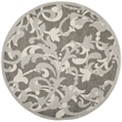 Pemberly Row 7' x 7' Round Area Rug in Gray/Light Gray for Any Room