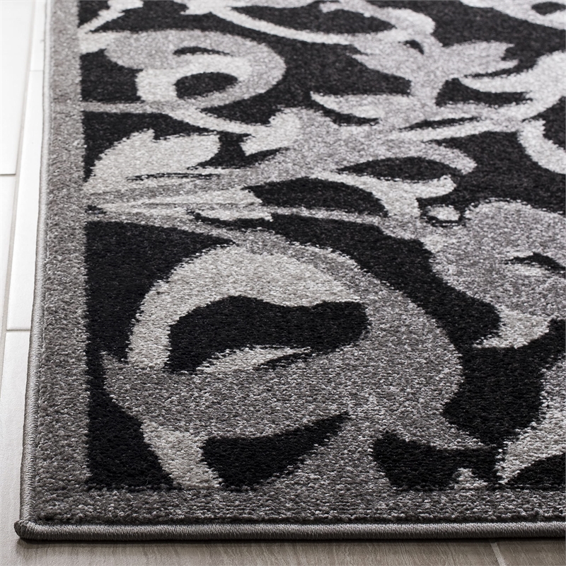Pemberly Row 3' x 5' Area Rug in Anthracite/Light Gray for Accents