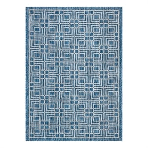 Pemberly Row 4' x 5'-7&quot Area Rug in Navy Gray for Living Room or Office