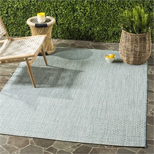 Pemberly Row Contemporary 2'-7&quot x 5' Area Rug in Light Blue Light Gray