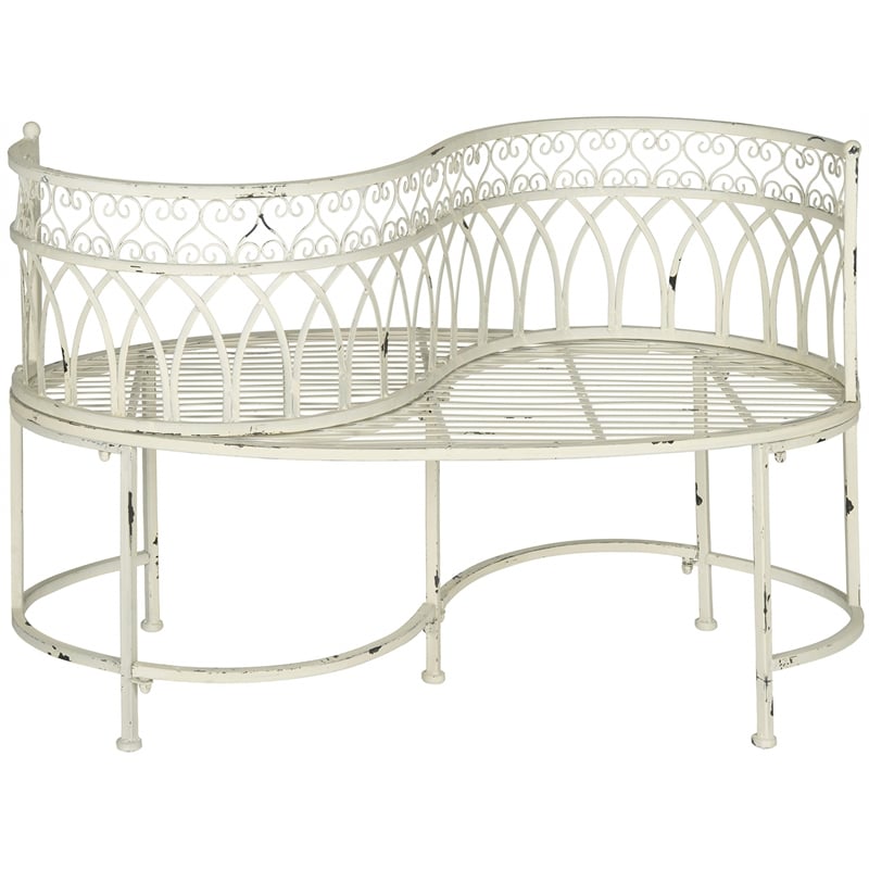 Pemberly Row Kissing Bench for Garden or Patio with Charming Design
