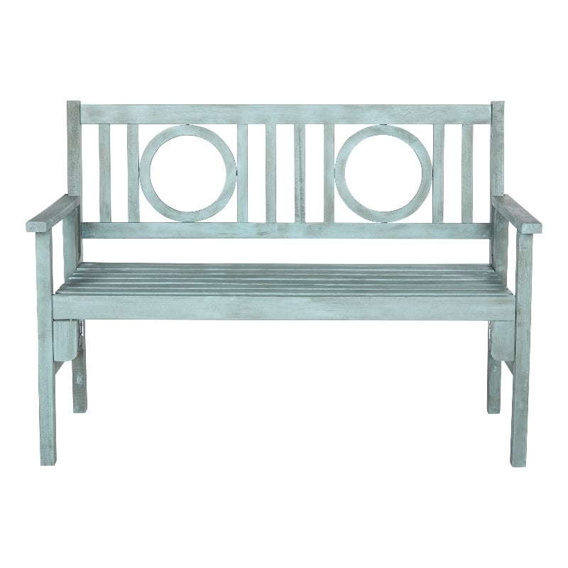 Pemberly Row Folding Bench for Patio or Indoor Portable Seating