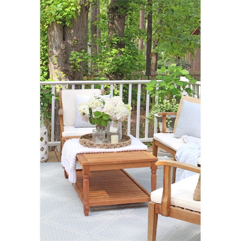 Pemberly Row Coffee Table for Living Room with Functional Everyday Style