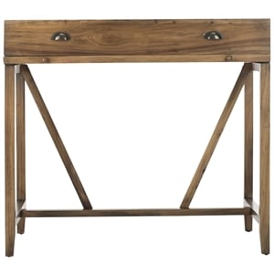 Pemberly Row Pine Writing Desk in Oak for Home Office or Study Space