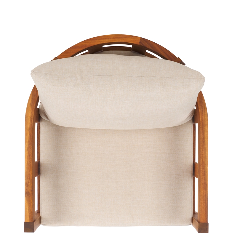 Pemberly Row Polyester Chairs in Natural / Taupe for Dining or Living Room