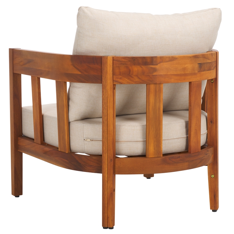 Pemberly Row Polyester Chairs in Natural / Taupe for Dining or Living Room