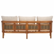 Pemberly Row Rattan and Polyester Sofa in Natural / Taupe for Patio