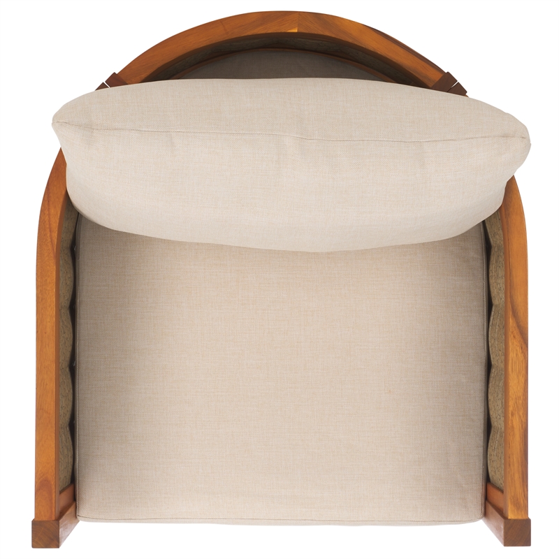 Pemberly Row Polyester Outdoor Chairs in Natural / Taupe for Patio or Deck