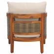 Pemberly Row Polyester Outdoor Chairs in Natural / Taupe for Patio or Deck