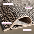 Pemberly Row 9' x 12' Area Rug in Beige and Black for Living or Dining Room