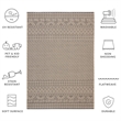 Pemberly Row 9' x 12' Area Rug in Beige and Black for Living or Dining Room