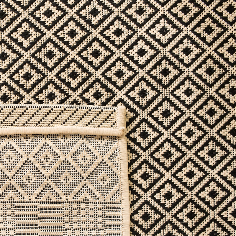 Pemberly Row 9' x 12' Area Rug in Beige and Black for Living or Dining Room
