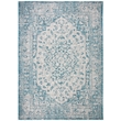 Pemberly Row 9' x 12' Area Rug in Teal and Cream for Large Living Spaces