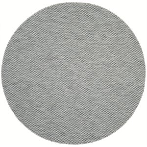 Pemberly Row 5'3&quot Round Decorative Area Rug in Gray and Navy