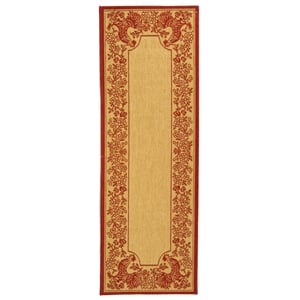 Pemberly Row 2'3&quot x 14' Indoor Outdoor Runner Rug in Natural
