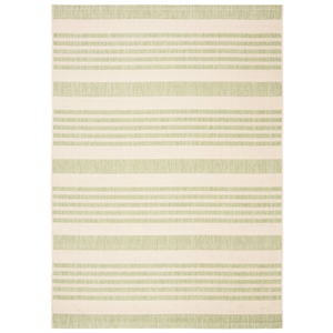 Pemberly Row Contemporary 5'3&quot x 7'7&quot Indoor Outdoor Area Rug in Beige