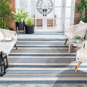 Pemberly Row Beige Indoor Outdoor Rug in Square 4' for Any Space