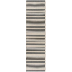 Pemberly Row Contemporary Grey Indoor Outdoor Runner Rug 2'3&quot x 8'