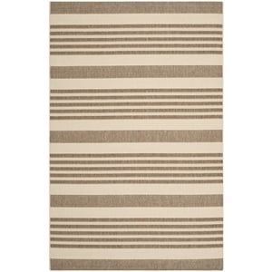 Pemberly Row Brown Indoor Outdoor Rug 4' x 5'7&quot for Any Space