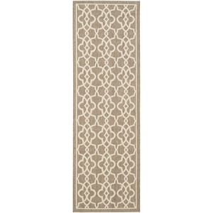 Pemberly Row Contemporary Mocha Indoor Outdoor Runner Rug 2'7&quot x 8'2&quot