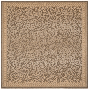 Pemberly Row Natural Indoor Outdoor Rug in Square 7'10&quot Shape