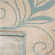 Pemberly Row Contemporary Cream Indoor Outdoor Runner Rug 2'7