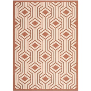 Pemberly Row Beige Indoor Outdoor Rug 4' x 5'7&quot for Any Room