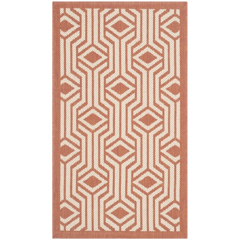 Pemberly Row Beige Indoor Outdoor Rug 5'3