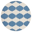 Pemberly Row Contemporary Beige Indoor Outdoor Rug in Round 5'3