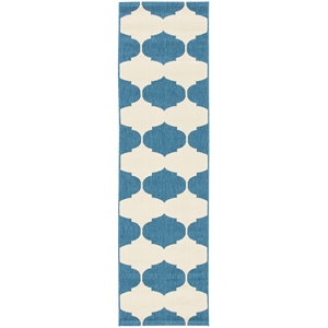 Pemberly Row Contemporary Beige Indoor Outdoor Runner Rug 2'3&quot x 8'
