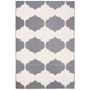Pemberly Row Contemporary Beige Indoor Outdoor Rug 4' x 5'7&quot for Rooms
