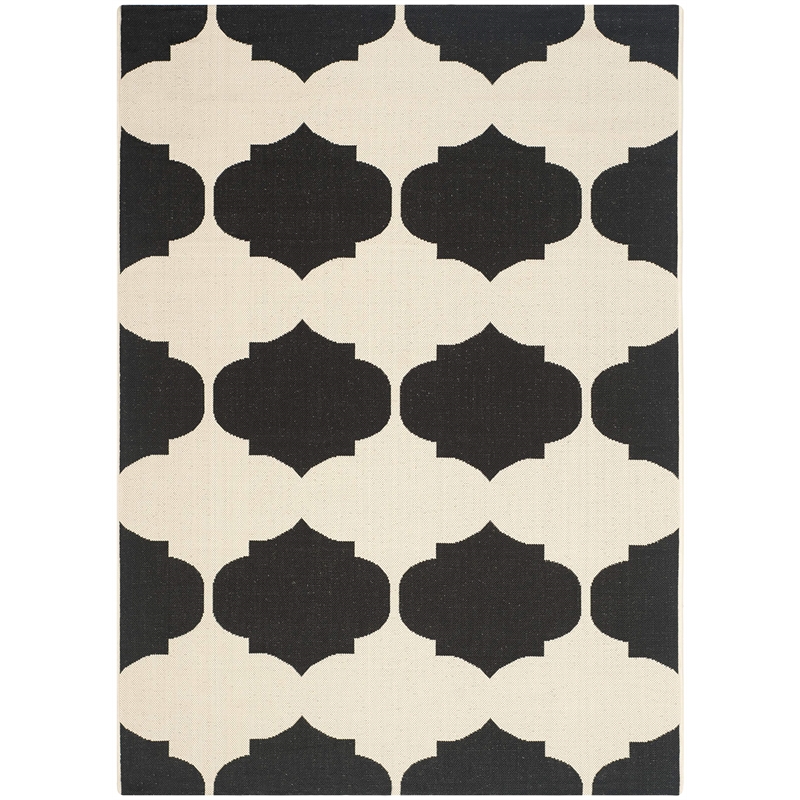 Pemberly Row Beige Indoor Outdoor Rug 5'3