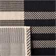 Pemberly Row Contemporary Black Indoor Outdoor Runner Rug 2'3