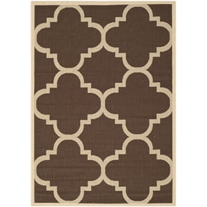Pemberly Row Dark Brown Indoor Outdoor Area Rug 4' x 5'7&quot for Any Room