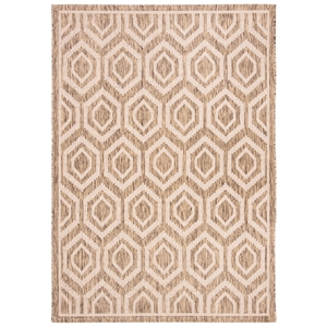 Pemberly Row Polypropylene Brown Indoor Outdoor Rug - 5'3&quot x 7'7&quot
