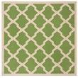 Pemberly Row Polypropylene Green Indoor Outdoor Rug - Square 4'
