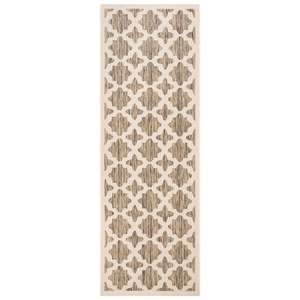 Pemberly Row Polypropylene Brown Indoor Outdoor Rug - Runner 2'3&quot x 6'7&quot