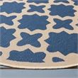 Pemberly Row Polypropylene Blue Indoor Outdoor Rug - Round 5'3