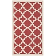 Pemberly Row Polypropylene Red Indoor Outdoor Rug - 2' x 3'7