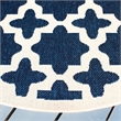Pemberly Row Polypropylene Navy Indoor Outdoor Rug - Round 6'7