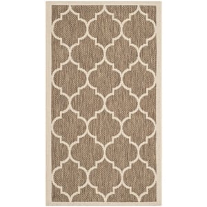 Pemberly Row Polypropylene Brown Indoor Outdoor Rug - 2' x 3'7&quot
