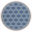 Pemberly Row Polypropylene Blue Indoor Outdoor Rug - Round 7'10