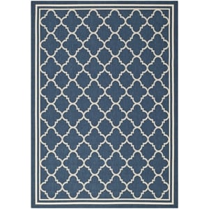 Pemberly Row Polypropylene Navy Indoor Outdoor Rug - 5'3&quot x 7'7&quot