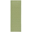 Pemberly Row Polypropylene Green Indoor Outdoor Rug - Runner 2'3
