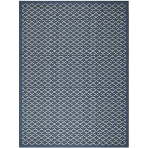 Pemberly Row Polypropylene Navy Indoor Outdoor Rug - 6'7&quot x 9'6&quot