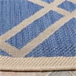 Pemberly Row Polypropylene Blue Indoor Outdoor Rug - Round 7'10