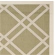 Pemberly Row Polypropylene Green Indoor Outdoor Rug - 2' x 3'7