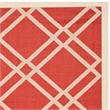 Pemberly Row Polypropylene Red Indoor Outdoor Rug - 8' x 11'