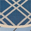 Pemberly Row Polypropylene Navy Indoor Outdoor Rug - Round 6'7